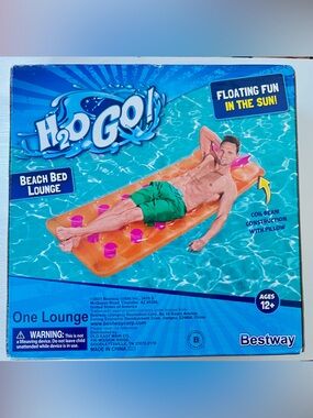 NWT Bestway H2OGO! Beach Bed Lounge Inflatable Pool Float
